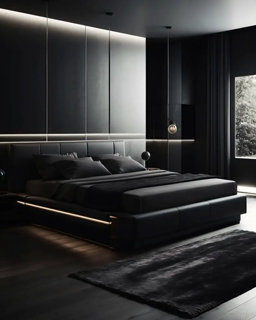 Modern Black and Gray Bedroom