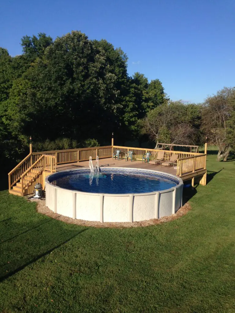 Wooden Crafted Pool Deck