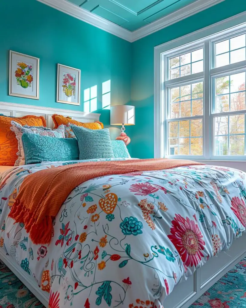 Cheerful room shelters blooms