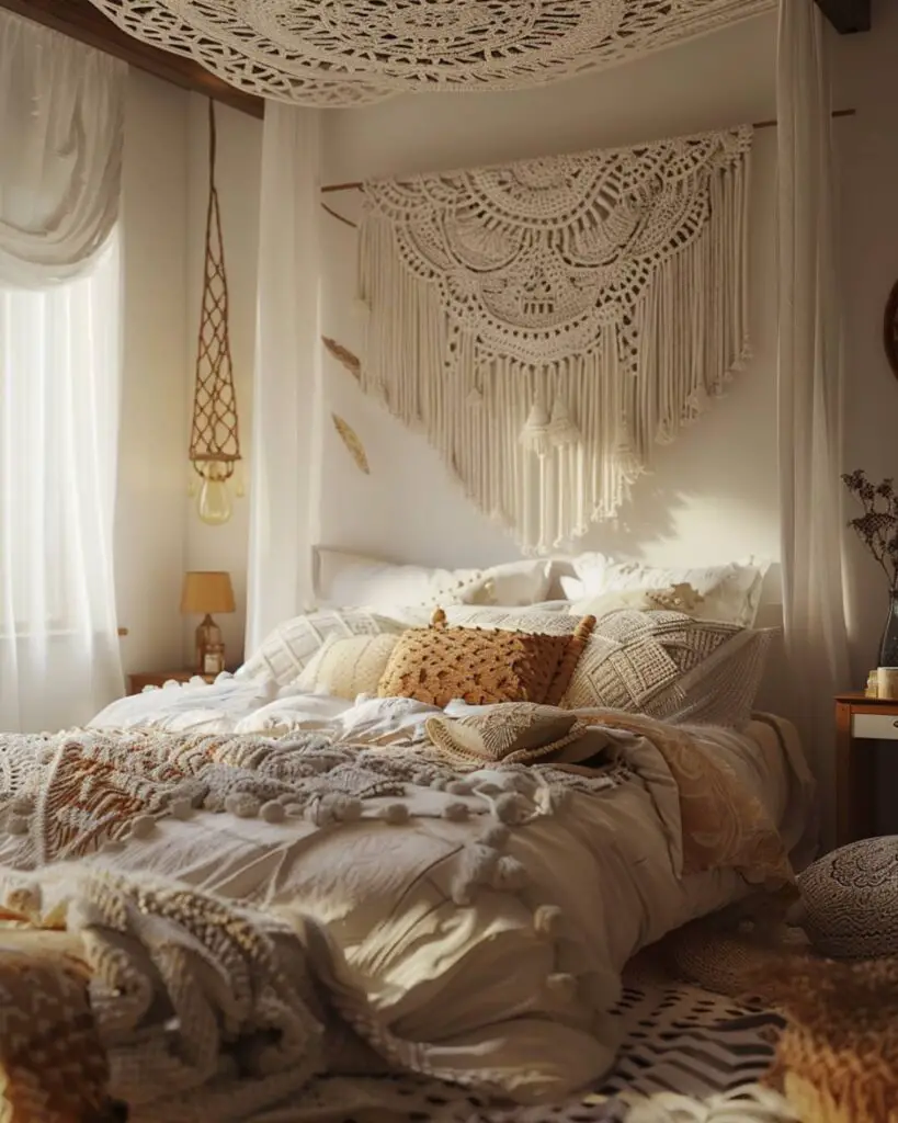 Textured luxe bedroom nest