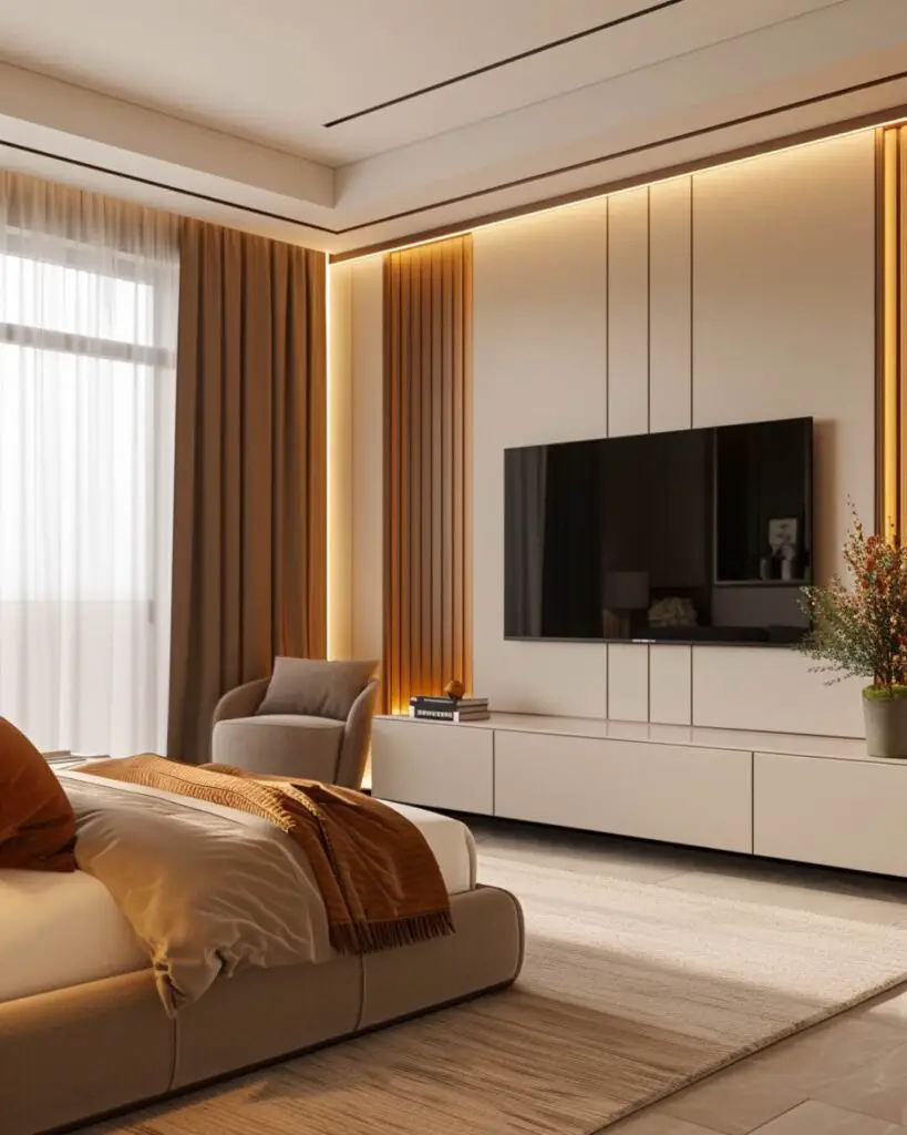 Modern serene bedroom sanctuary