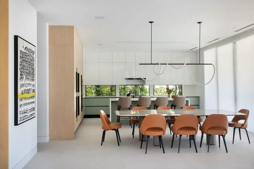 Modern Concrete and Wicker Dining