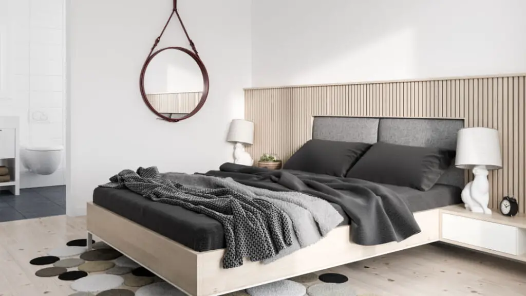 Minimalist bedroom with Scandinavian design elements