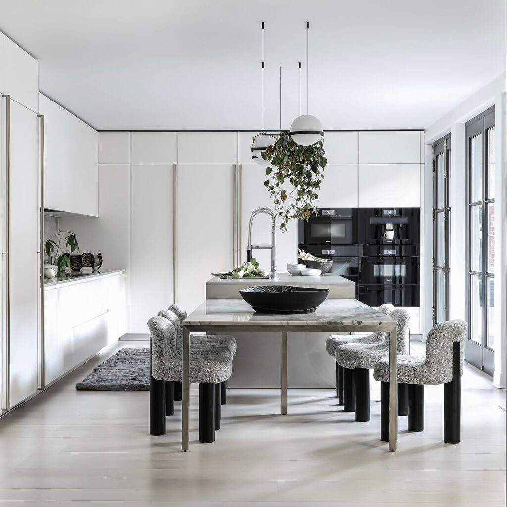 Sleek Lines and Natural Elements Create a Zen Dining Vibe