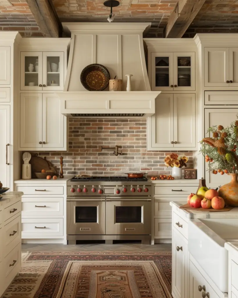 Stately kitchen blends function and fall's festive feeling.